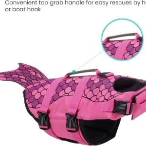 Adjustable Dog Life Jacket – Reflective Dog Life Vest for Swimming & Boating